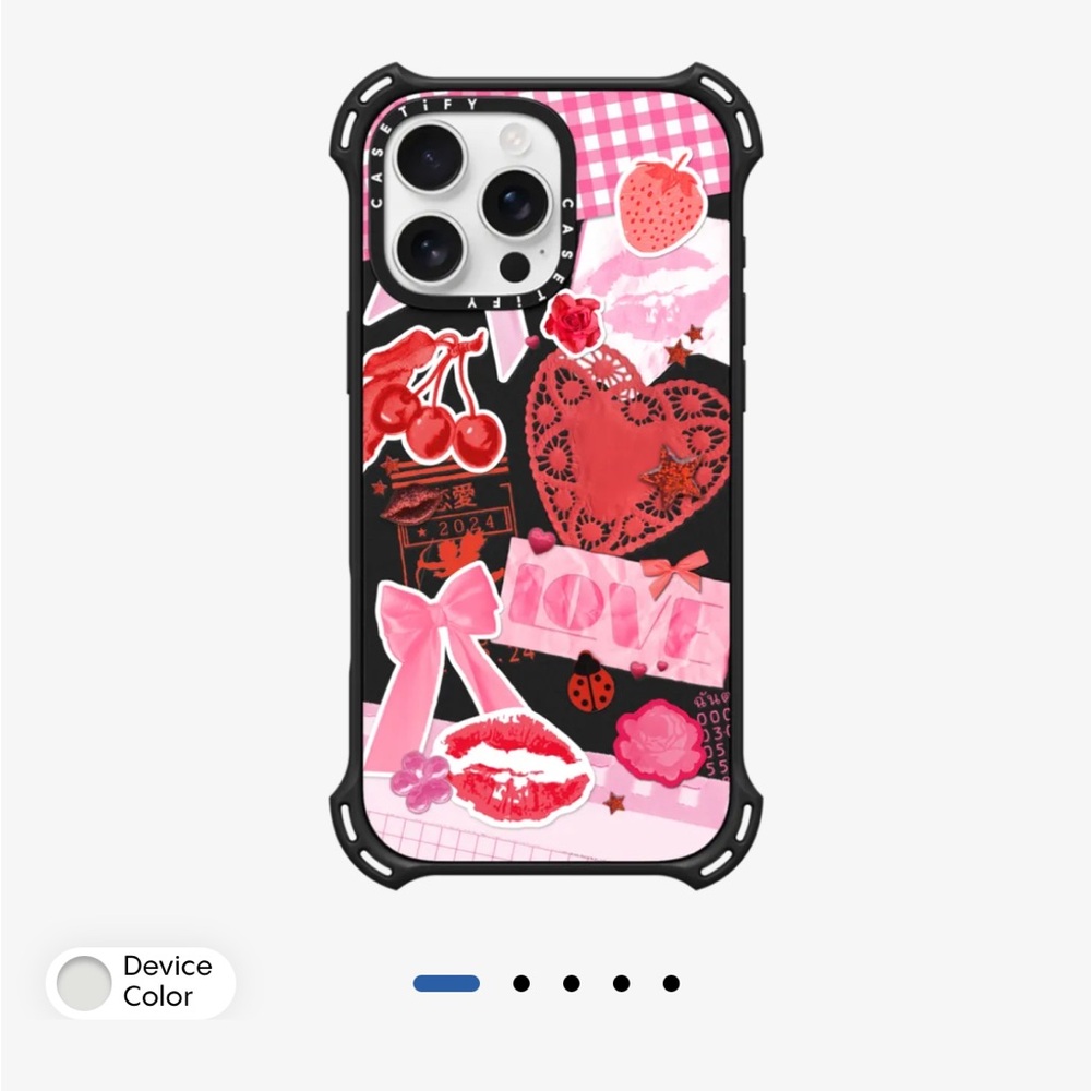 Casetify Black and Pink iPhone 15 Case